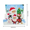 1Pcs Diamond Painting Christmas Snowman Reindeer Theme Greeting Card Set with Envelopes