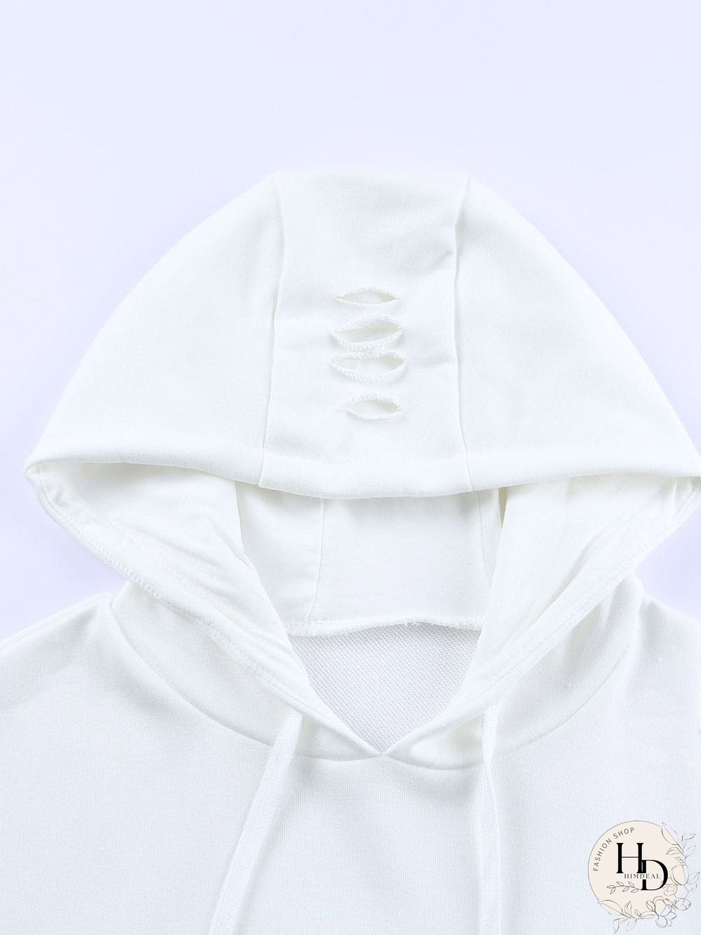 Women's Distressed Pullover Hoodie