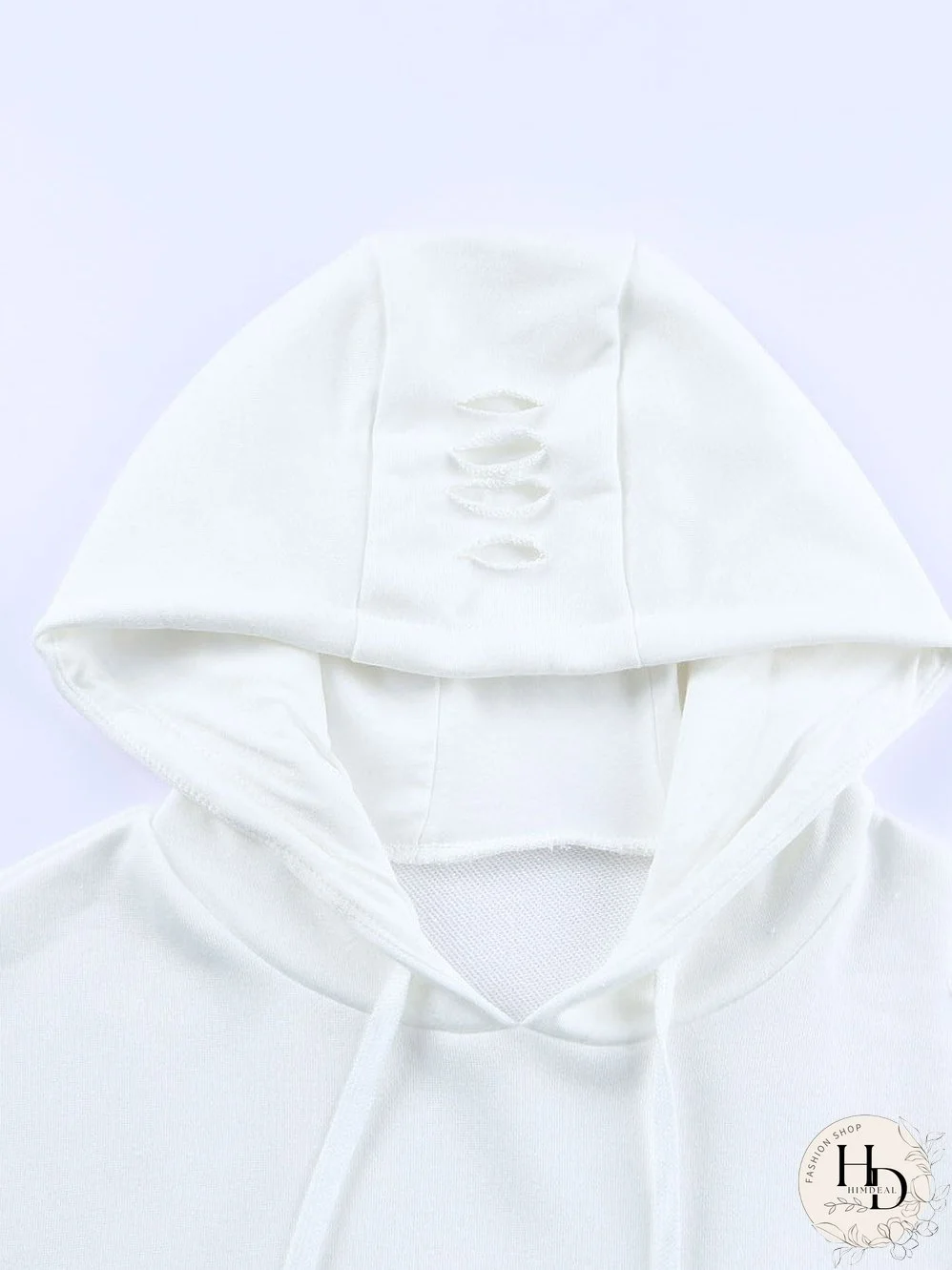 Women's Distressed Pullover Hoodie