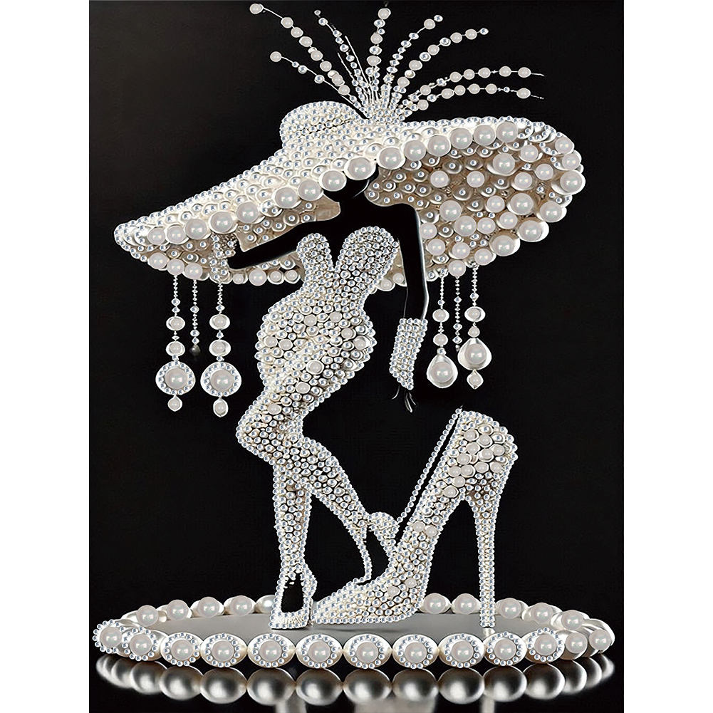 Elegant Lady 30*40cm(canvas) special shaped drill diamond painting