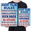 Hot Tub Rules - Vintage Metal Signs - 20*30cm - Warning