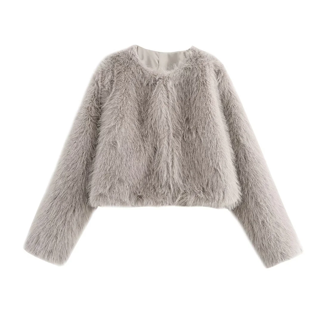 Nigikala Nigikala Women's Clothing 2025 Autumn And Winter Multi-Colored Artificial Fur Short Jacket Jacket Women E48063