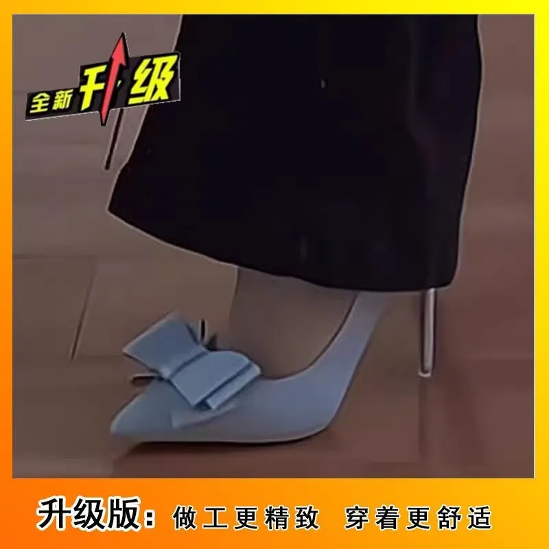 Breakj Breakj Tip Bows Light-Mouthed Single Shoes Spring And Autumn 2025 New Summer Korean Version Thin Senior Sense Of Women