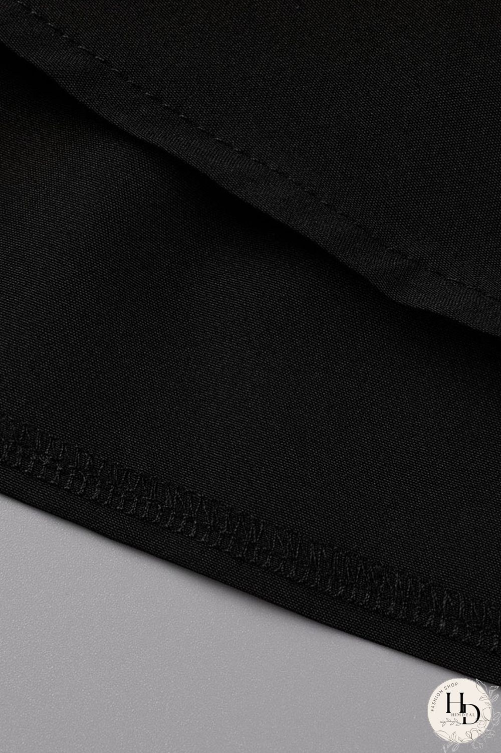 Black Casual Solid Patchwork Buckle Turndown Collar A Line Dresses