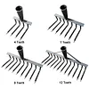 High Carbon Steel Nail Rake Weeding Rake Loose Soil Rake Farm Tools(12 Teeth)