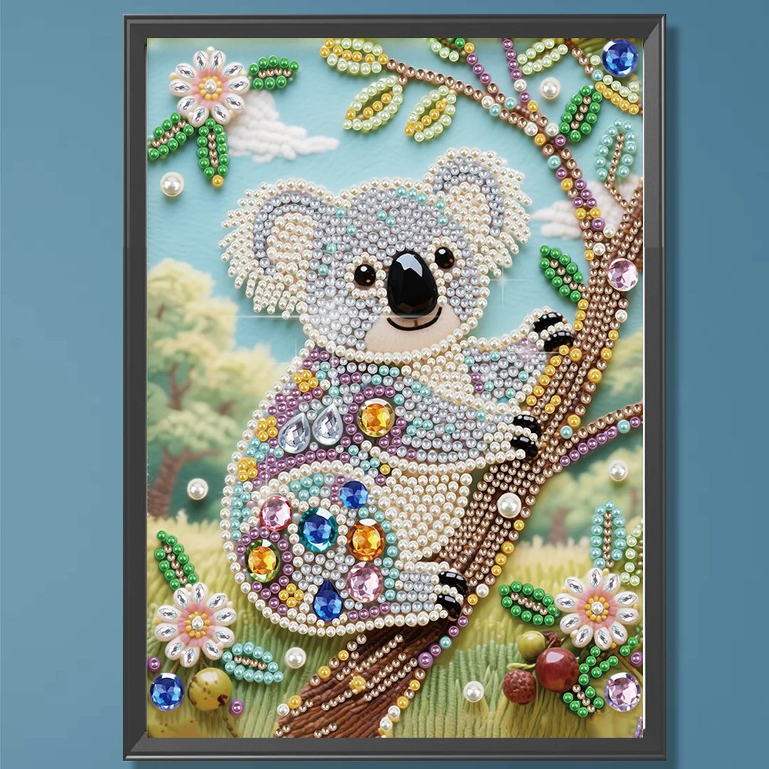 Blue Koala DIY Partial Diamond Pearl Painting Art Kits 30x40cm Special Shape Pearl Gem Paintings Picture Arts Craft for Adults Beginners Home Wall Decor