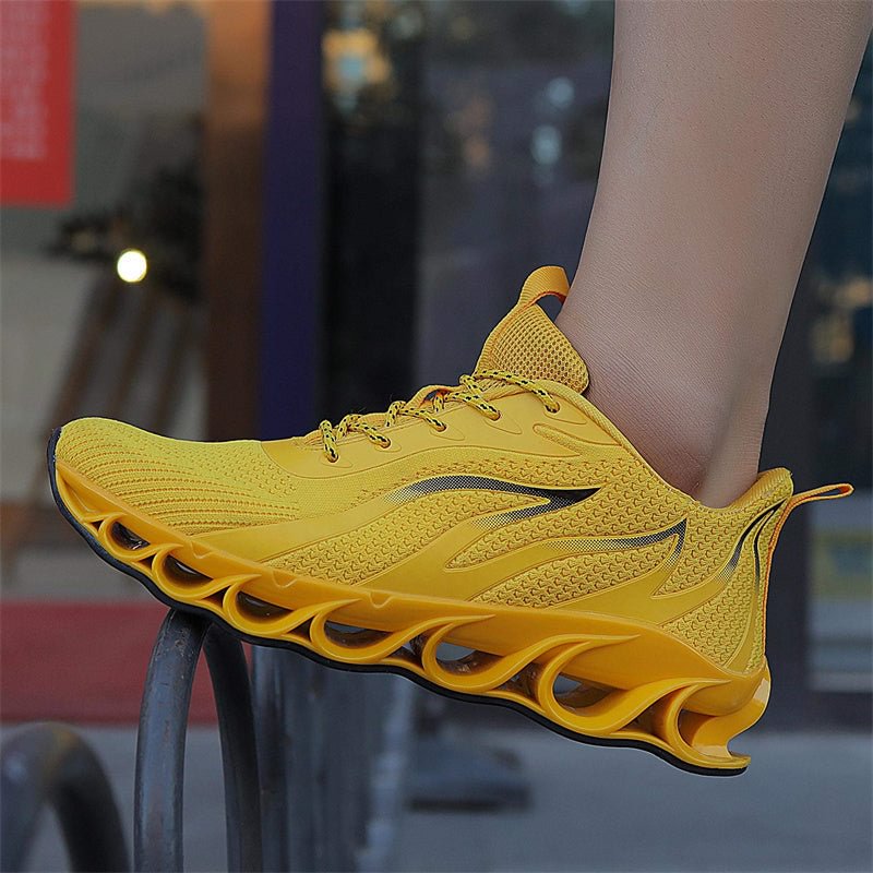 Softsfeel Men's Relieve Foot Pain Perfect Walking Shoes Yellow