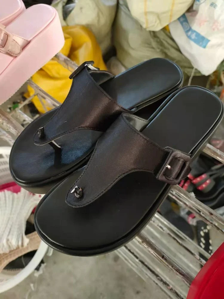 Yyvonne Slippers Women's New Large Beach Shoes Loose Cake And Leisure Low Help Clip Pink Slippers