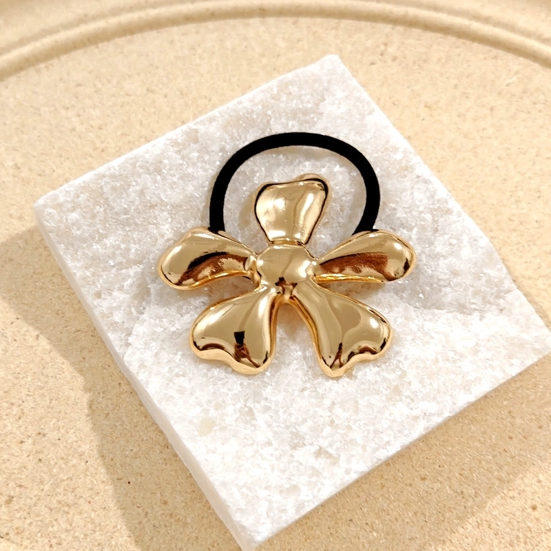 Women’s Classic Style Scallop Starfish Flower 304 Stainless Steel Plating Hair Clip Hair Tie