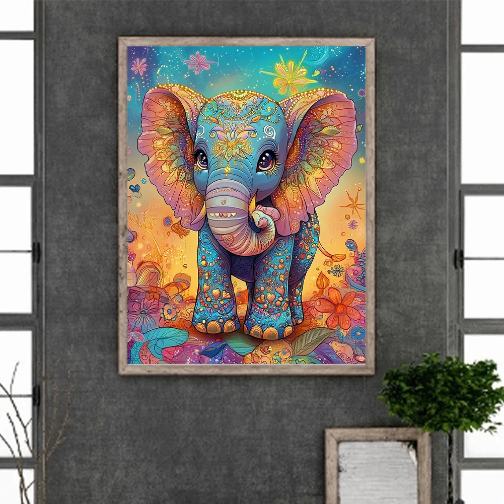 Diamond Painting - Full Round Drill - Elephant(Canvas|30*40cm)