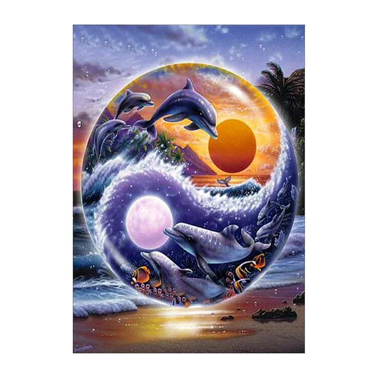 Night View Round Full Drill Diamond Painting 30X40CM(Canvas) gbfke