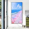 Pink Rose Beach 5D DIY Diamonds Painting Kits Full Round Drill Wall Art (A6100)