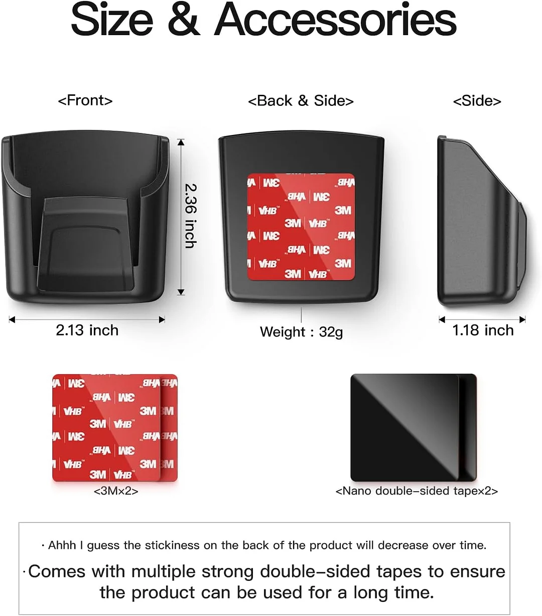 Car dashboard key and card storage holder