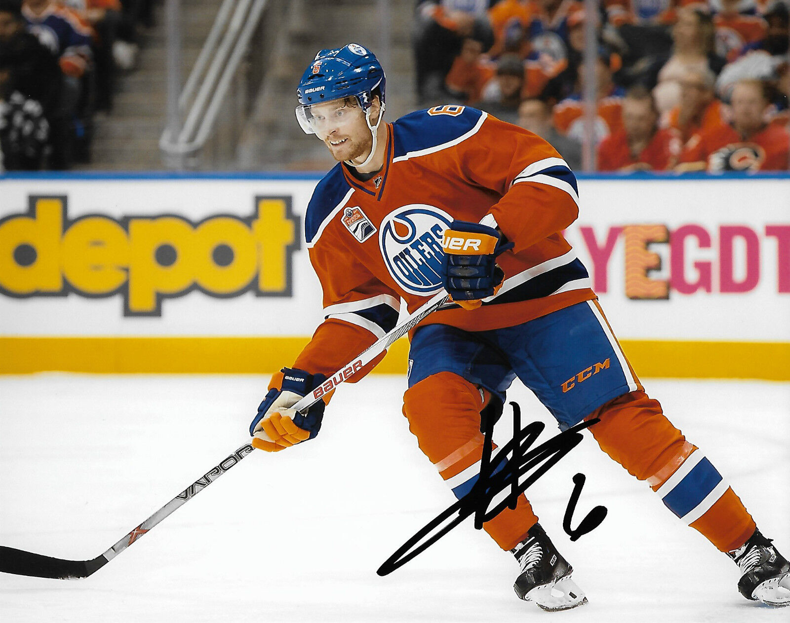 Edmonton Oilers Adam Larsson Autographed Signed 8x10 Photo Poster painting COA E