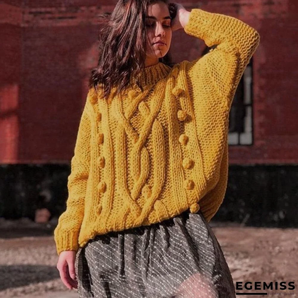 Autumn and Winter Turtleneck Loose Knit Top | EGEMISS