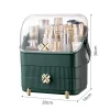 Home Table Storage Large Capacity Makeup Bottles Plastic Organizer with Cover and Drawer