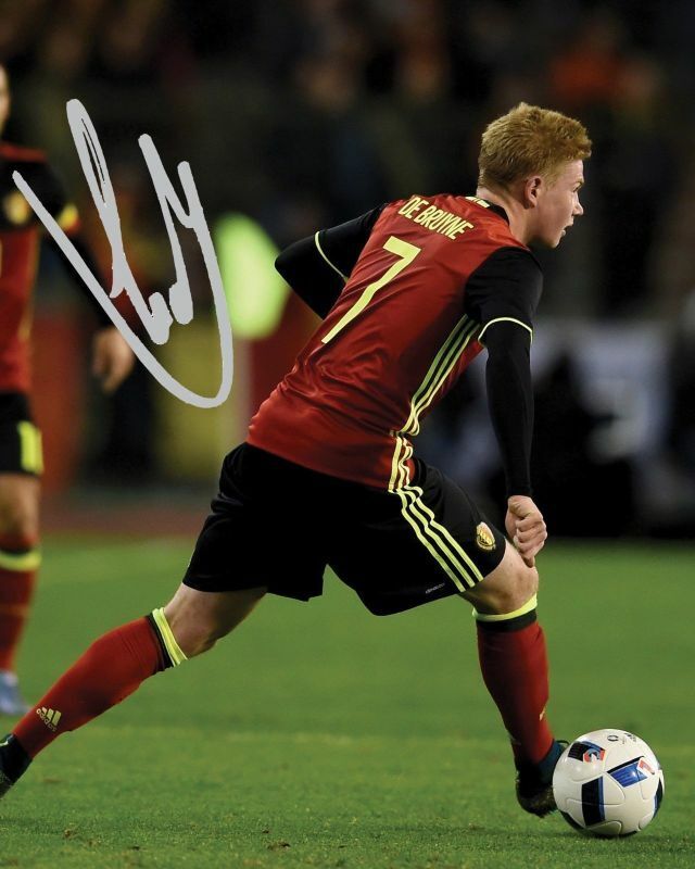 Kevin De Bruyne - Belguim Autograph Signed Photo Poster painting Print