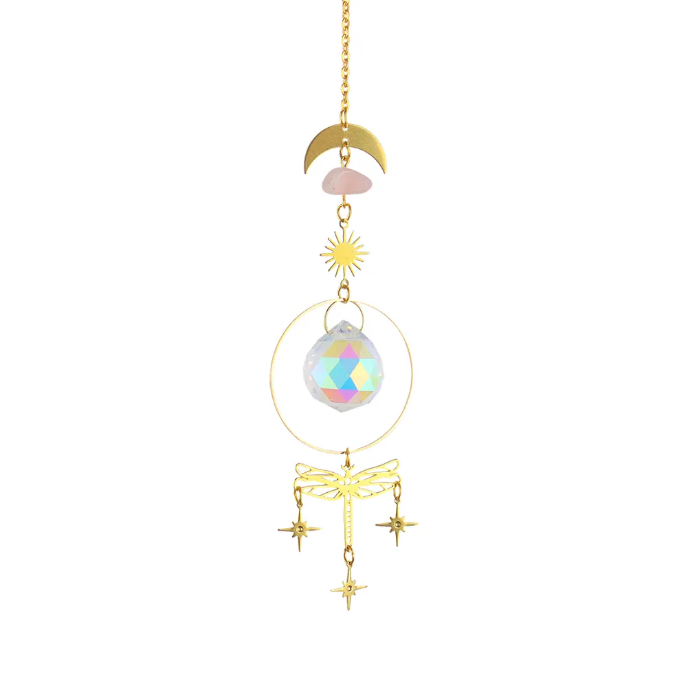 Crystal Wind Chime Prism Catchers Hanging Ornament Home Garden Decorations