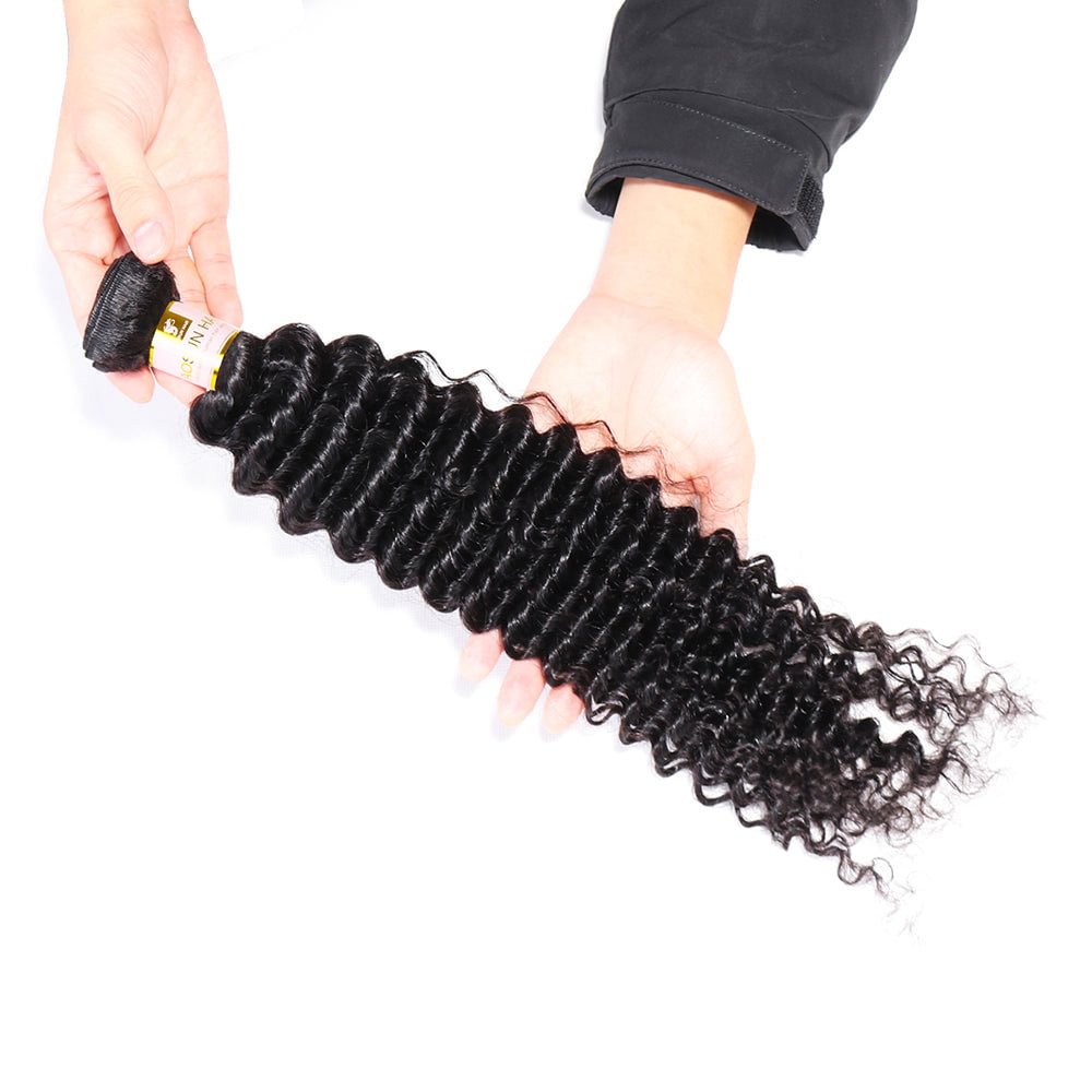 1 Bundle Deep Curly Virgin Hair 100% Unprocessed Human Hair Deep Wave Weave Free Shipping Zaesvini