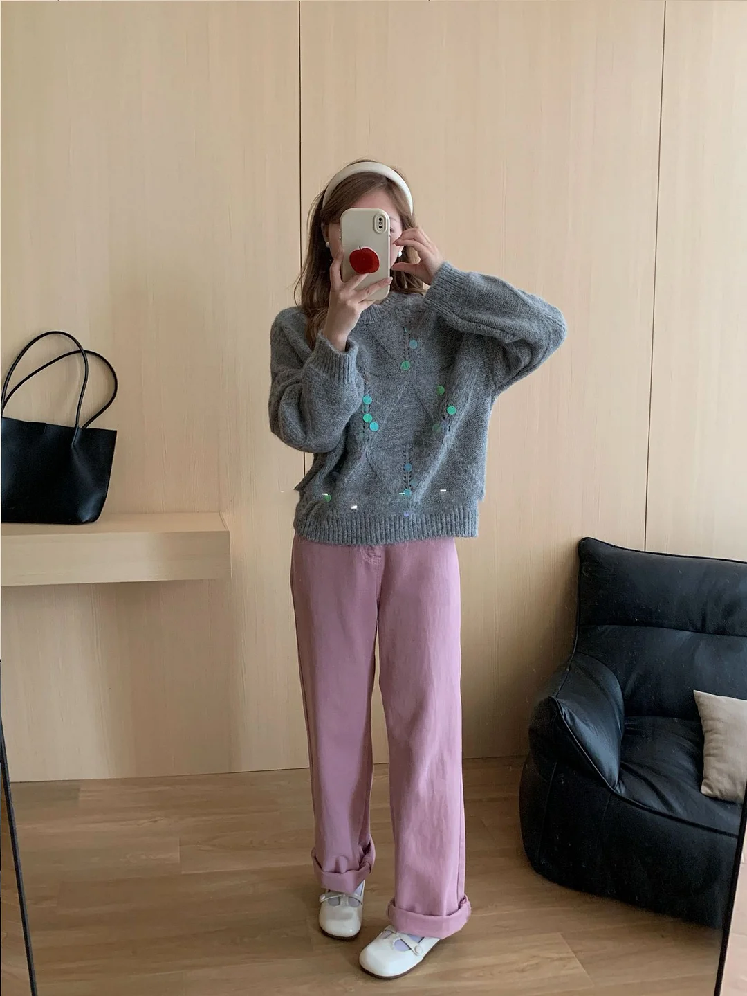 Athvotar Athvotar Retro Glide Hollow Soft-Gutter Sweater Knitted Women's Autumn And Winter Heavy Industry Design Niche Lazy Loose Top