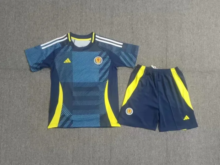 Kids Scotland Home Kit 24/25 Euro Cup 2024 Football Jersey