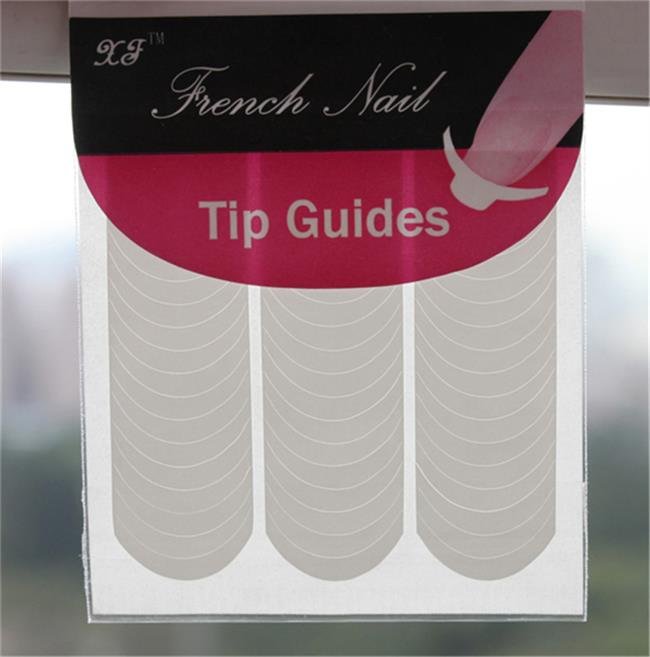 1 Sheet French Nail 3 Patterns Classic French Tips Guides Strip Line DIY False Nails Half Tip With Glue Nail Art Tool