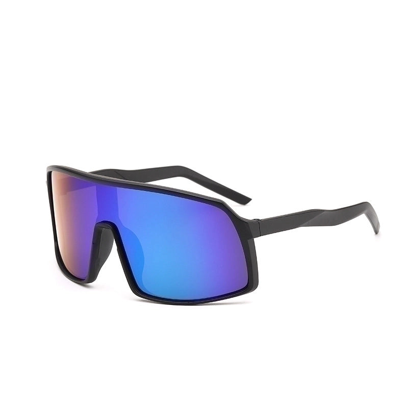 Punk Streetwear Solid Color Pc Special-shaped Mirror Full Frame Sports Sunglasses