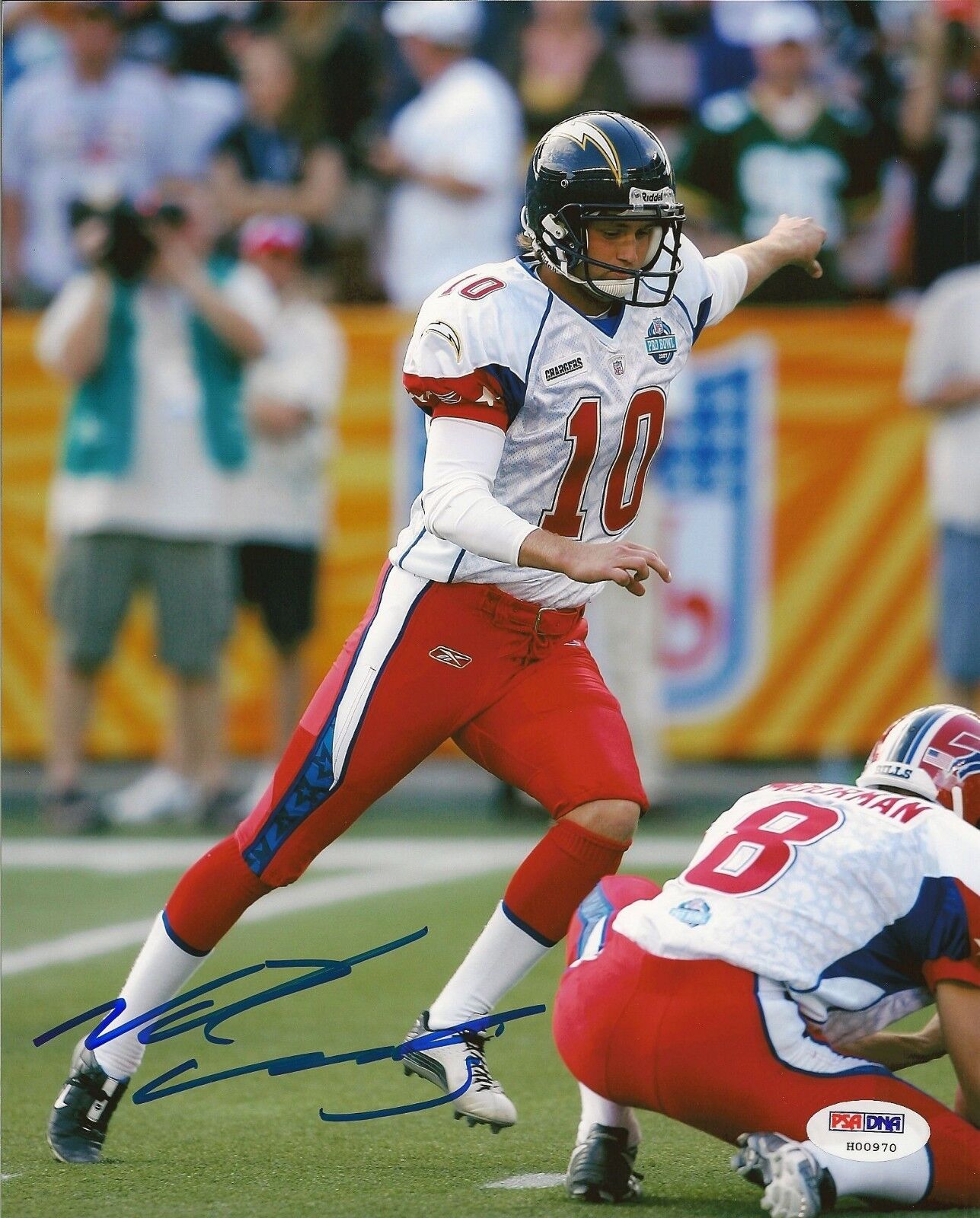 Nate Kaeding Signed Chargers Pro Bowl 8x10 Photo Poster painting PSA/DNA COA Picture Autograph