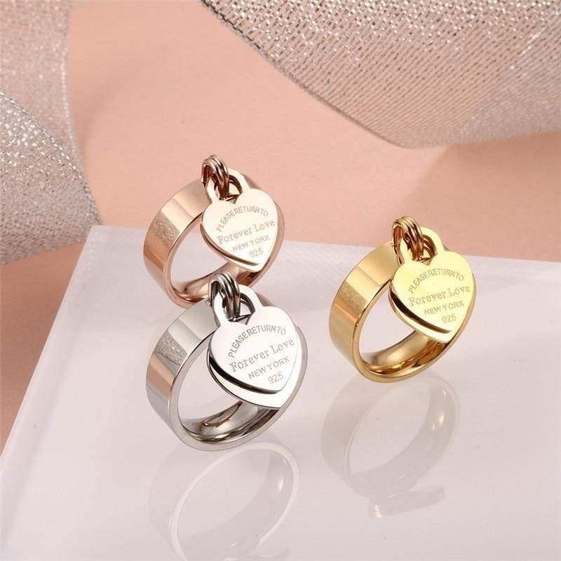 Heart Pendant Ring