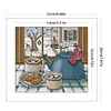 Winter Outside Window-14CT Stamped Cross Stitch 22*20cm/8.66*7.87in