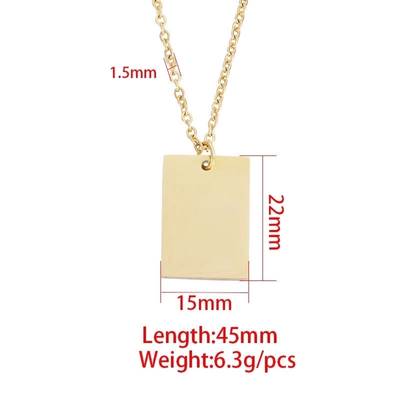 Stainless Steel 18K Gold Plated Rose Gold Plated Minimalist Plating Solid Color None Pendant Necklace