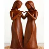 Sister Figurines Desktop Ornament for Home Decor Sisters Friendship Resin Figurines Statue Best Friends Gifts for Women Bestie Friendship Birthday Gift