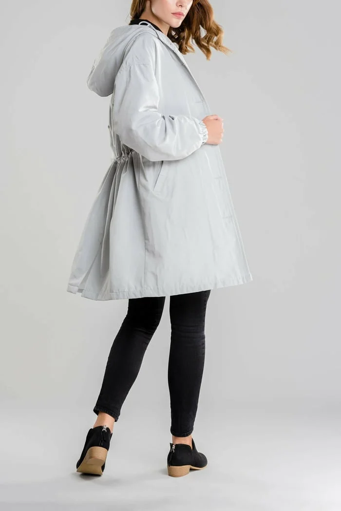 Water Resistant Oversized Hooded Windbreaker Rain Jacket