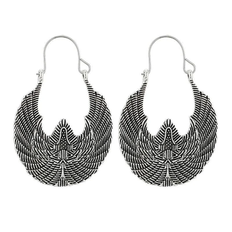 Women plus size clothing Retro Alloy Ethnic Bird Geometric Earrings Wholesale Cheap Jewelry-Nordswear