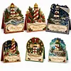 6pcs DIY Christmas Lighthouse Pearl Art Diamond Painting 3D Greeting Card