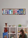 Love You More Vintage Metal Sign Plaque Above Door Street Sign Express Love & Warmth for Bedroom Living Room Home Bar Coffee Wall Decor