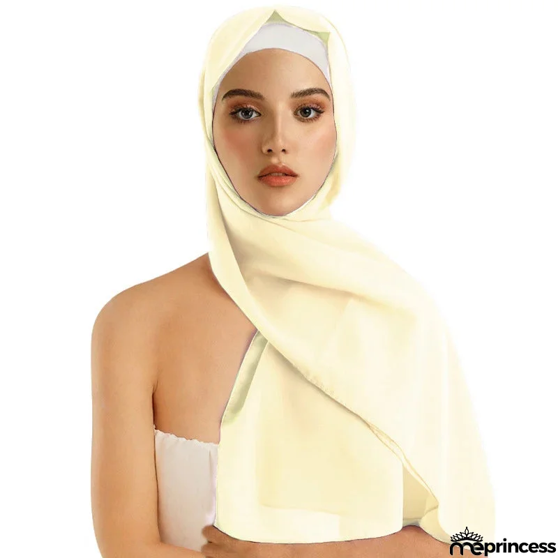 Women's Polyester Head Wrap Quick-Dry Solid Pattern Trendy Scarves
