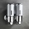 Stainless Steel Pull Rod Three-Head Soap Dispenser Wall-Mounted Manual Press Shower Gel Suitable For Bathroom Toilet Hotel