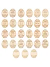 27Pcs Easter Egg Tokens DIY Easter Egg Filler Wooden Party Prize Coins (Bunny)