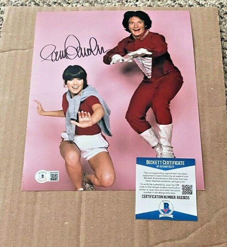 PAM DAWBER SIGNED MORK & MINDY 8X10 Photo Poster painting BECKETT CERTIFIED BAS #4