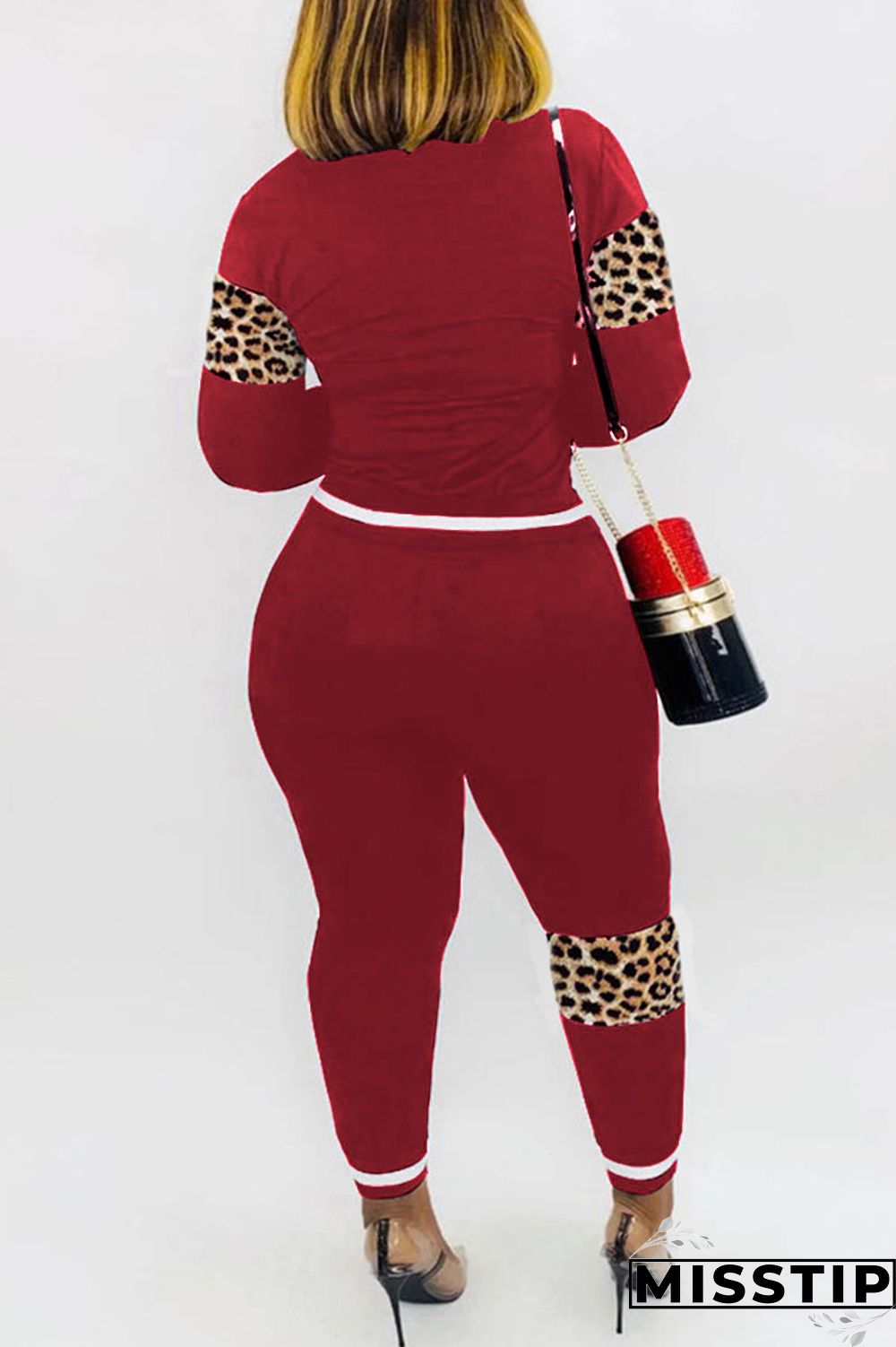 Blue Casual Print Patchwork O Neck Long Sleeve Two Pieces