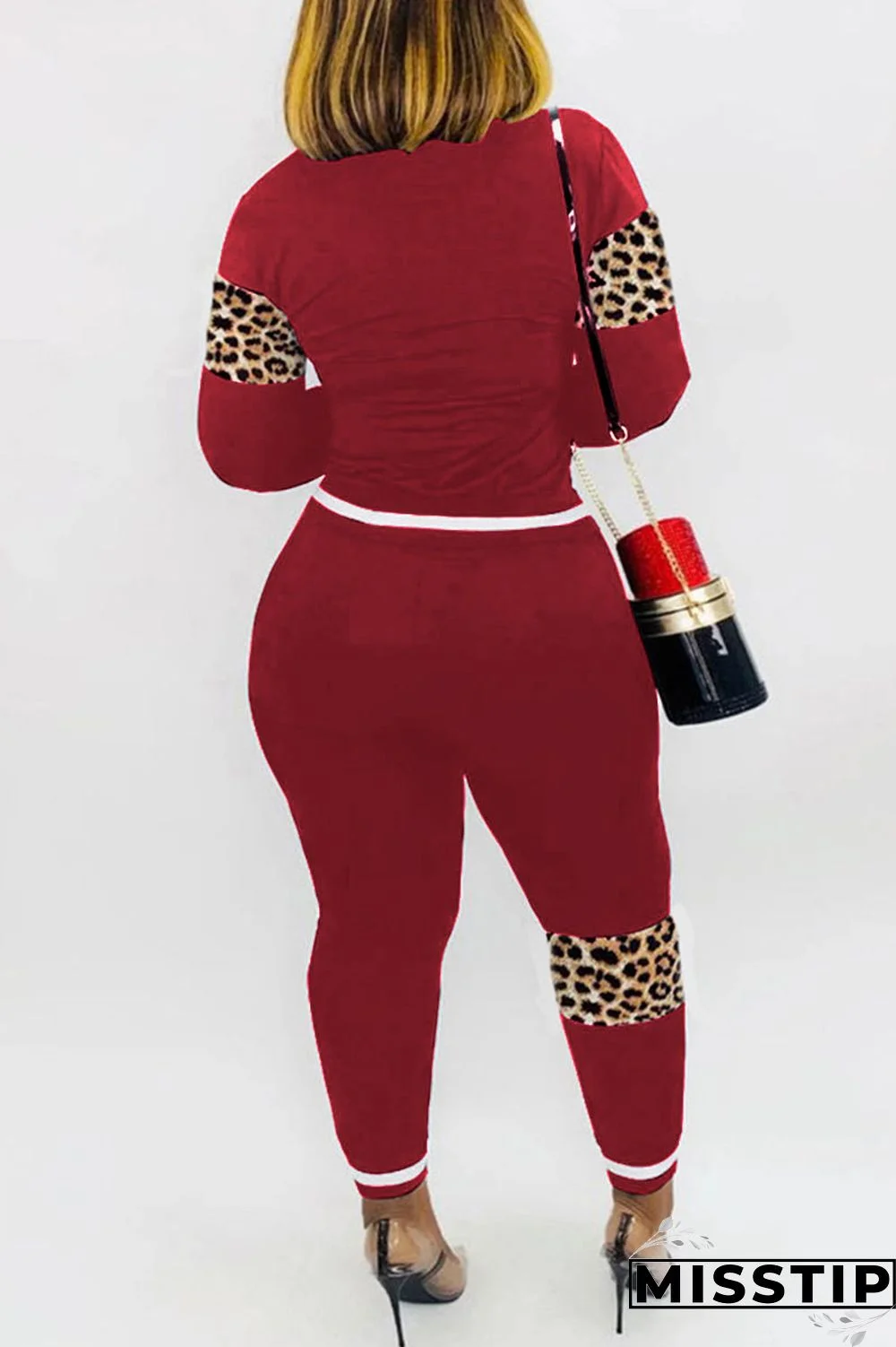 Blue Casual Print Patchwork O Neck Long Sleeve Two Pieces