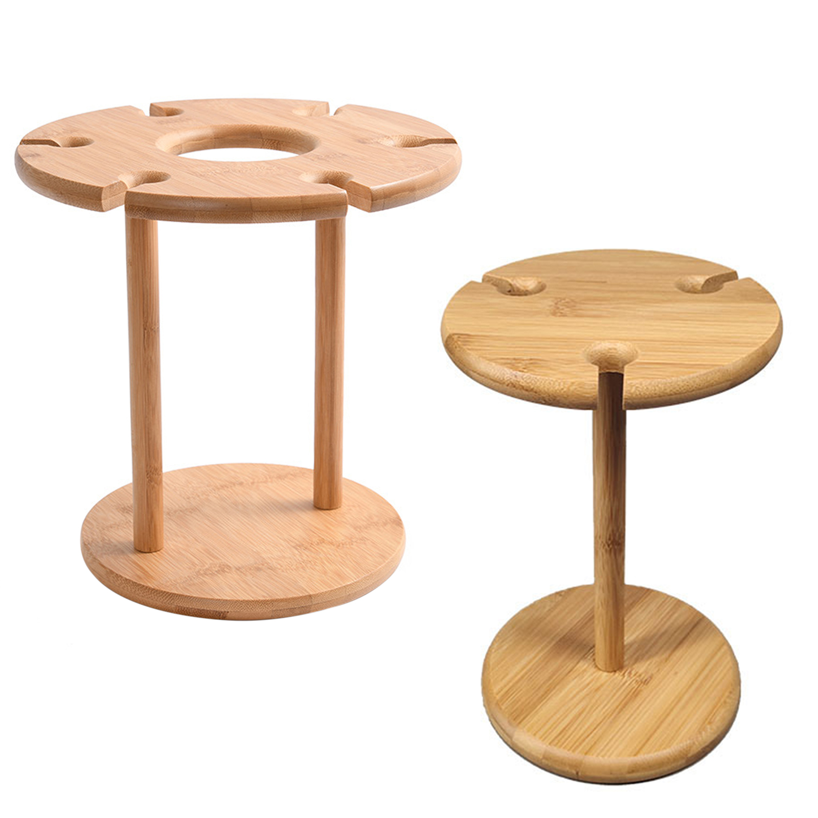

Bamboo Wine Bottle Holder Stand Wine Glass Cup Rack Organizer for Tabletop, Large, 501 Original