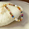 Colorful Nature Stone Beads Pearl Bracelet Necklace