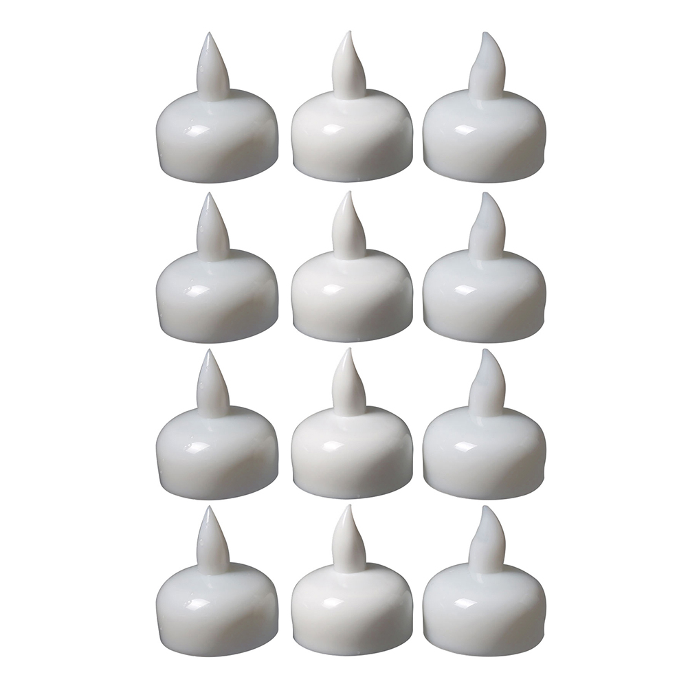 

12pcs Flickering LED Candle Light (Cool White), 501 Original