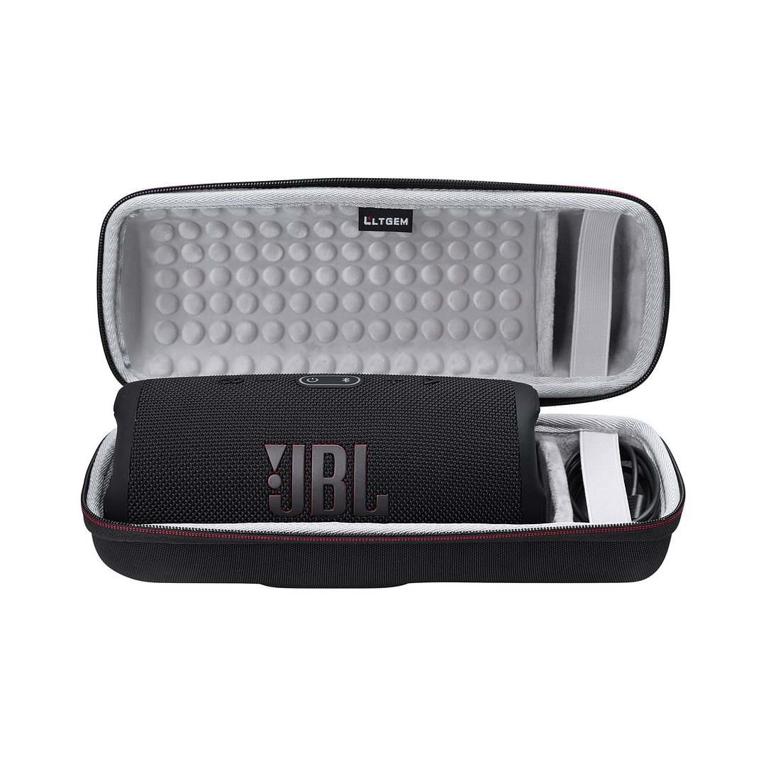 LTGEM Hard Carrying Case for JBL Charge 4/Charge 5 Portable Waterproof Wireless Bluetooth Speaker. Fits USB Cable and Charger.