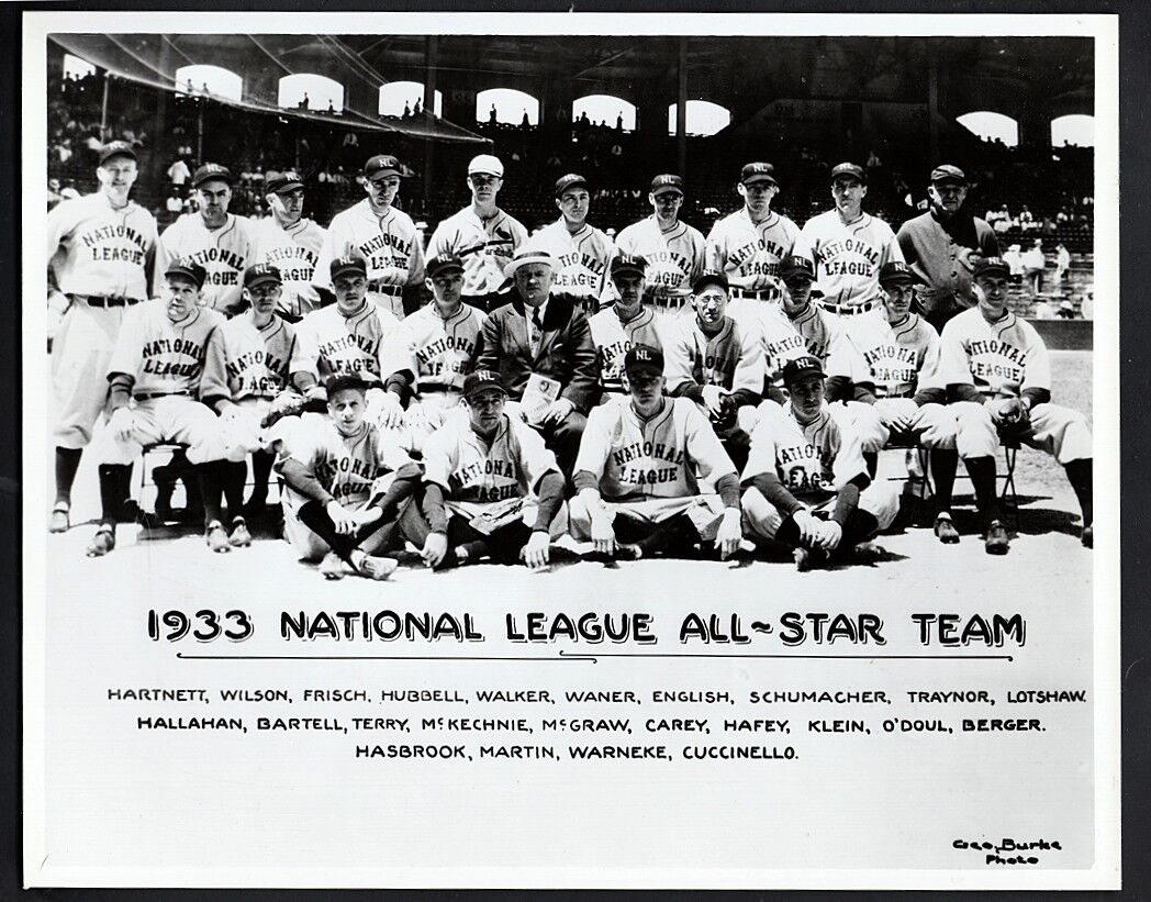 1933 NATIONAL LEAGUE ALL STAR TEAM GLOSSY Photo Poster painting-NM