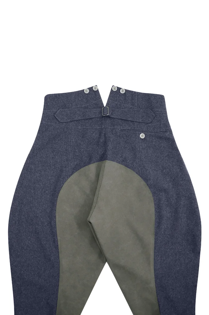   Luftwaffe German M1940 Blue Grey Wool Mounted Troops Riding Breeches German-Uniform