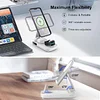 5 In 1 Wireless Charging Station With 10000mAh Power Bank Digital Display Automatic Magnetic 20W Fast MagSafe Portable Charger Usb C Station Stand External Battery Power Bank Compatible With IPhone 15/14/13/12 All Series & AirPods & LWatch
