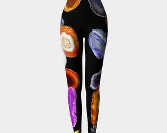 Pornhint Halloween Crystal Array | Vibrant Witchy Leggings